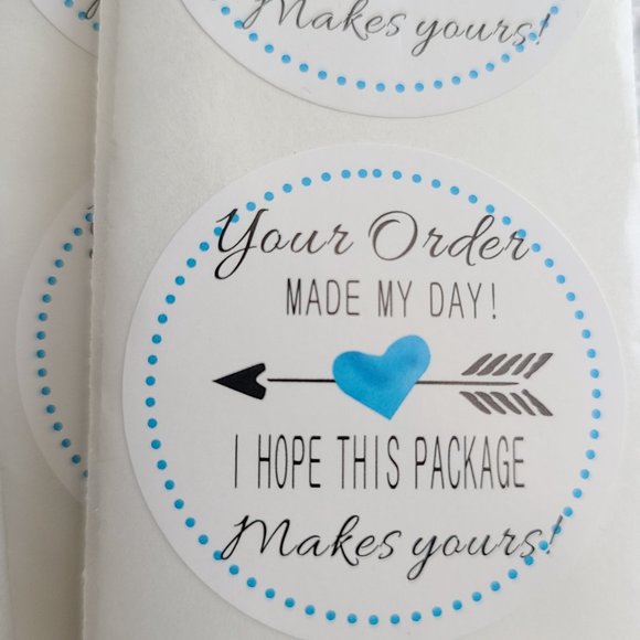 50 YOUR ORDER MADE MY DAY Stickers 1.5" - Picture 9 of 10